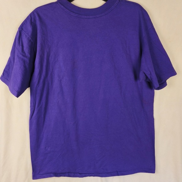 Vtg Hanes Beefy-T XLarge Purple Single Stitch Made In USA Durango Colorado 90s - Picture 6 of 10